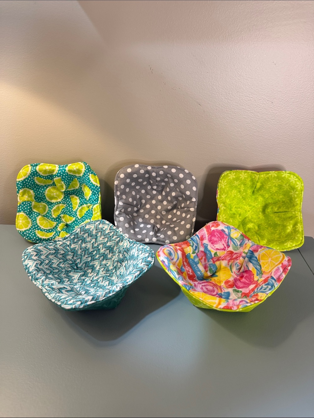 Hand Crafted Assorted Fabric Bowl Coozie - 8” x 8”